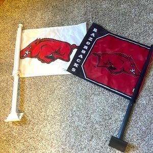 Arkansas Razorback flags set two.